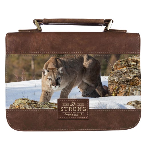 Strong Brown Large Bible Cover w/ Pocket