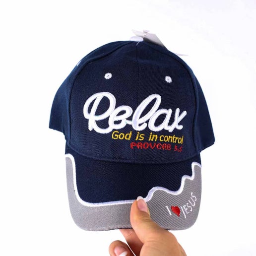 Cap - Navy - Relax God In Control