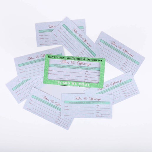 Tithe & Offering Envelope for Church - 100 Count - Proverbs 3:9 Honor the Lord