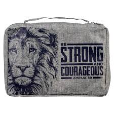 Bible Cover (Medium) Gray Josh 1:9